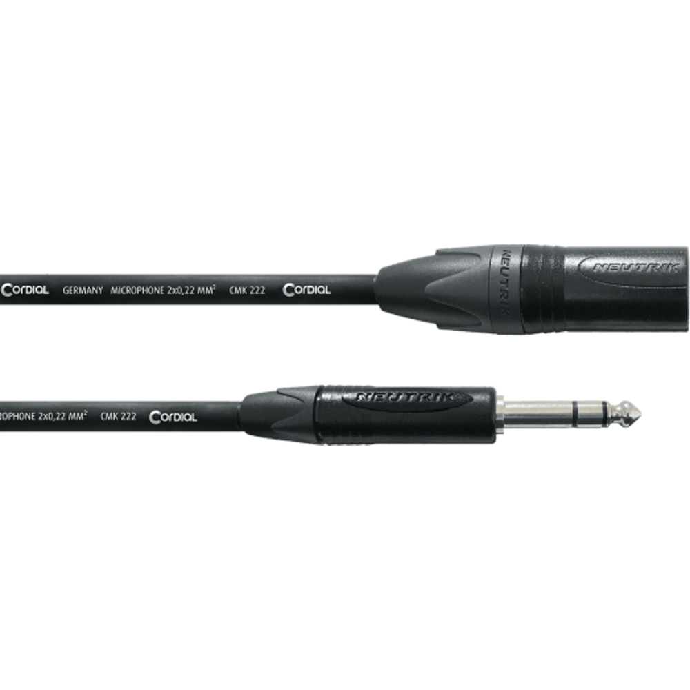 Cordial CPM10MV Peak XLR (male) - jack (6.3mm, TRS) stereo 10 meter