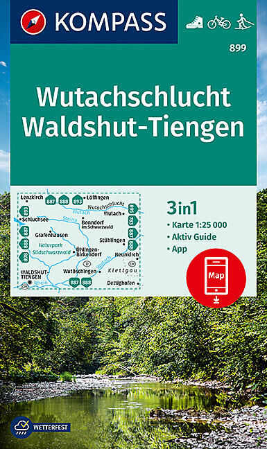 KOMPASS - 899 WUTACHSCHLUCHT 1 25 000