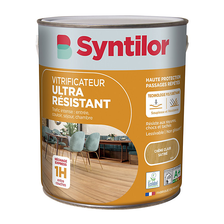Vitrificateur ultra résistant Syntilor chêne clair satiné 2,5L