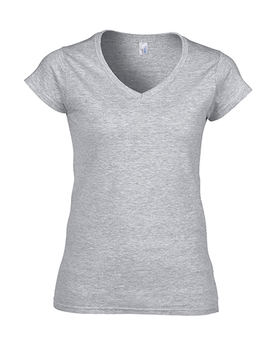 Gildan 64V00L - T-Shirt Femme Col V 100% Coton
