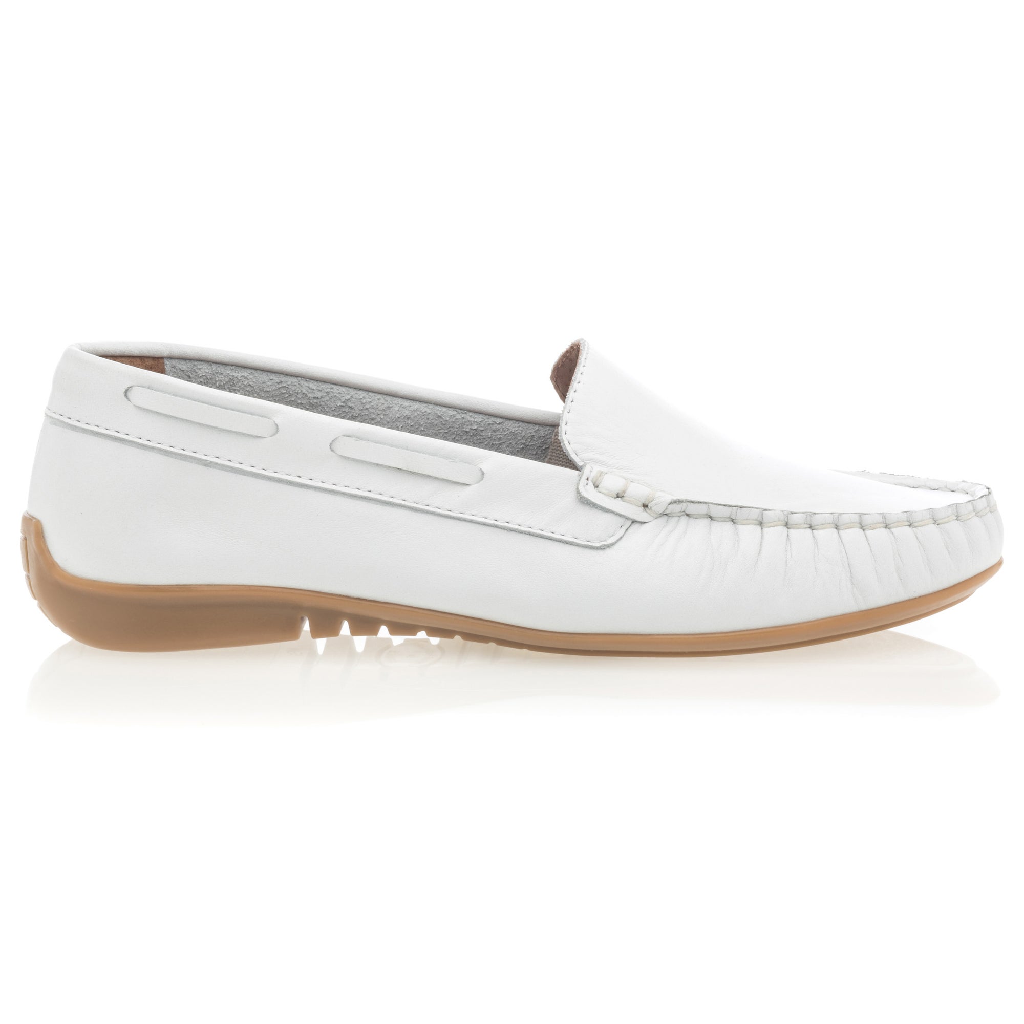 Mocassins Femme en cuir blanc