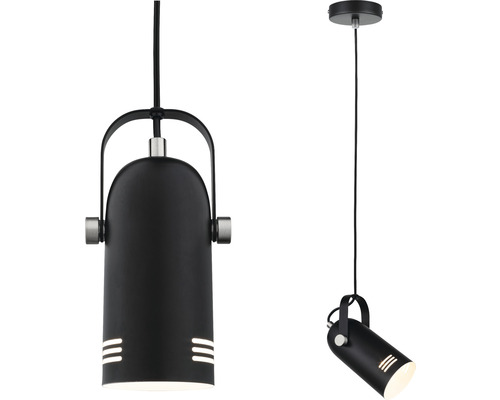 Plantenlamp, 1-lamp, HxØ 180x10 cm, zwart