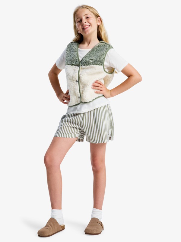 Lekeitio Bay Printed Short taille élastique Vert Fille 4-16