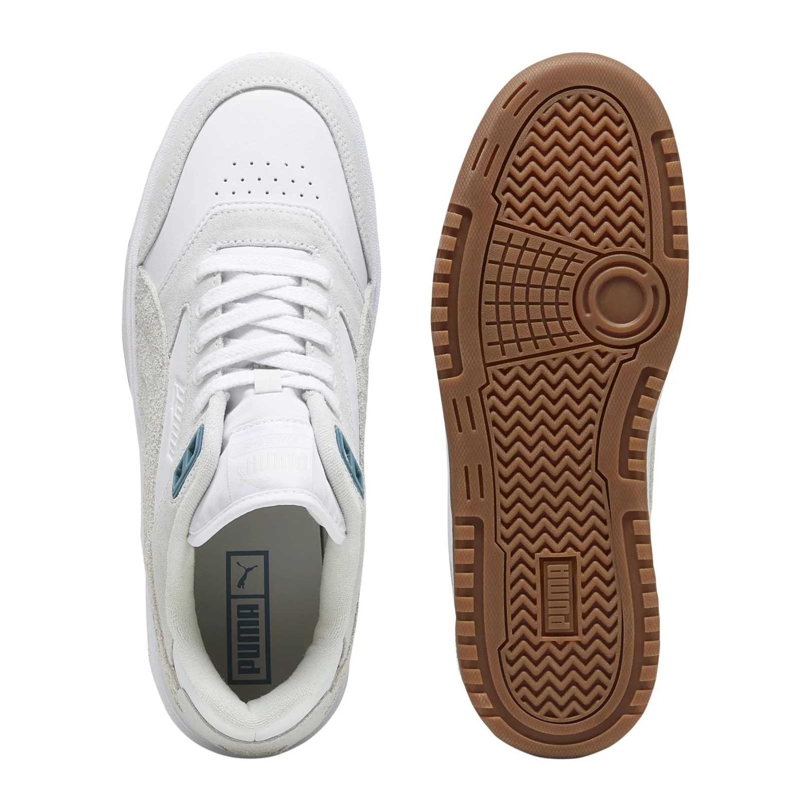 Basket basse cuirdouble court prm | Blanc