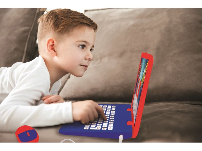 Lexibook Lern-Laptop SpiderMan DE/ENG mit 124 Aktivitäten B Zweisprachiger sprechender Bildungslaptop