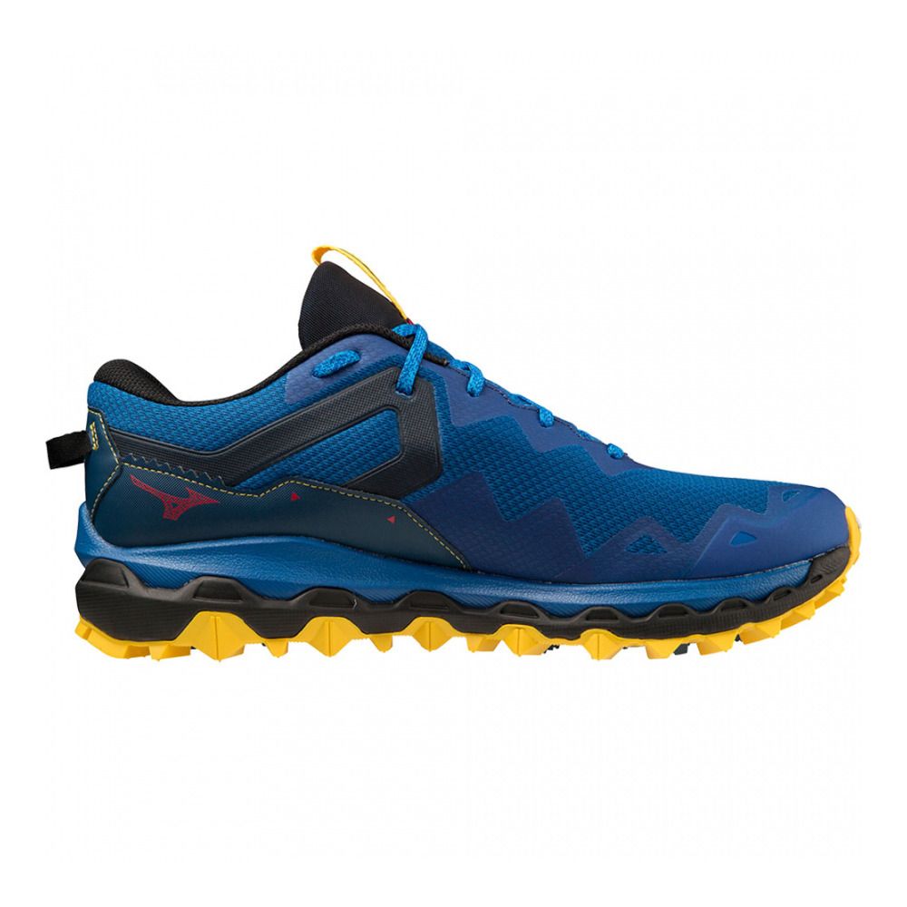 Mizuno WAVE MUJIN 9 - Chaussures trail Homme snorkel blue/blueopal/solarpower