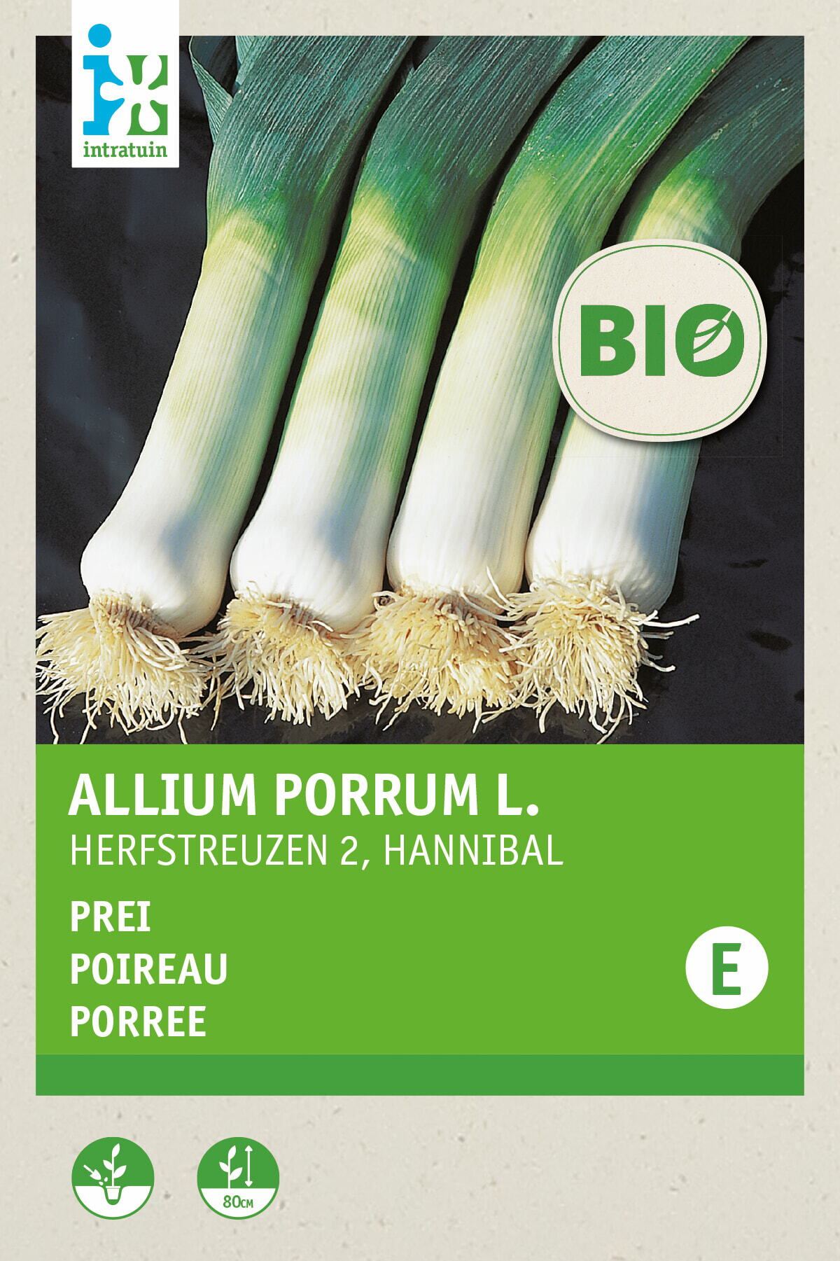 Intratuin biologische groentezaad Prei (Allium porrum 'Hannibal')