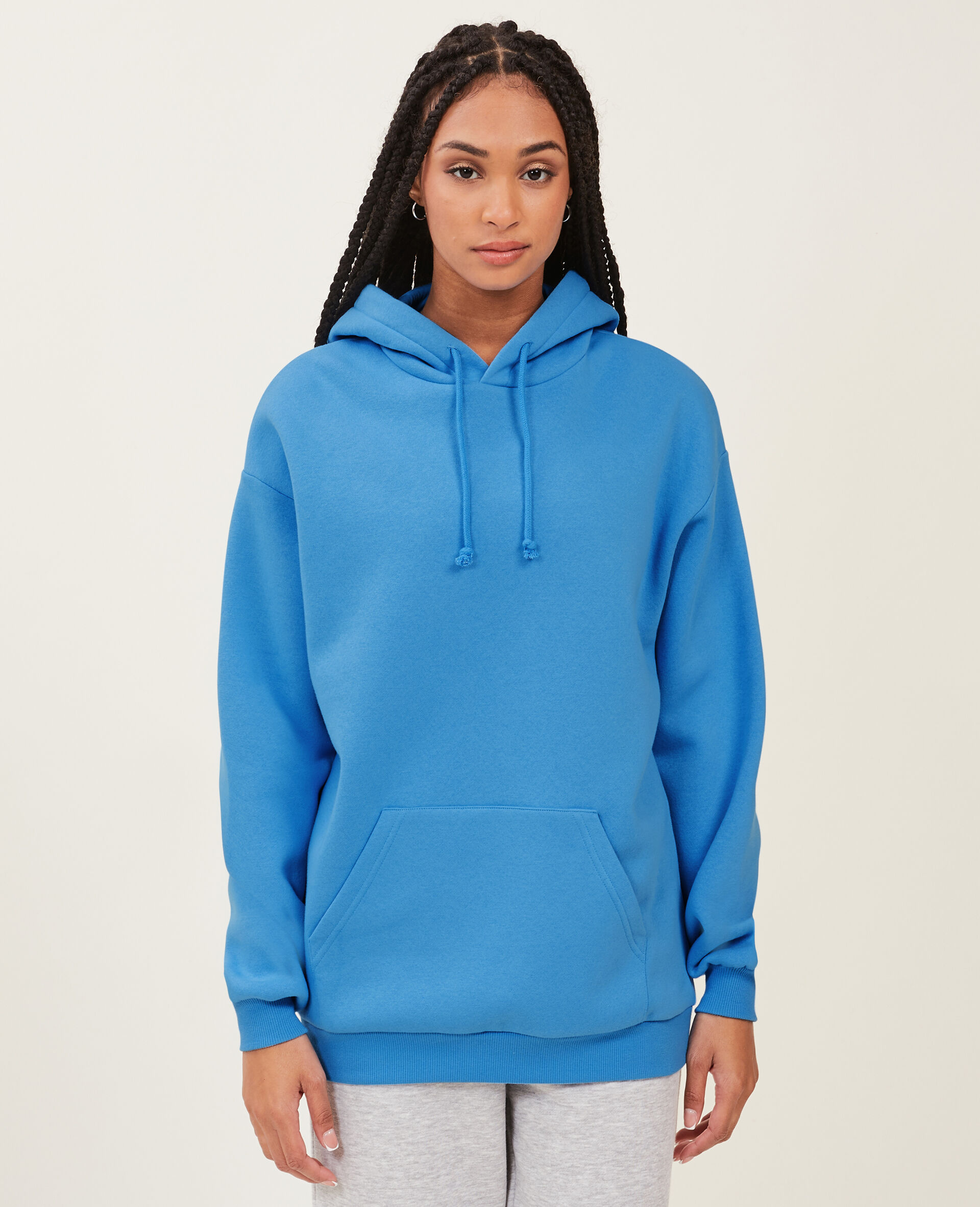 Sweat capuche oversize - Bleu