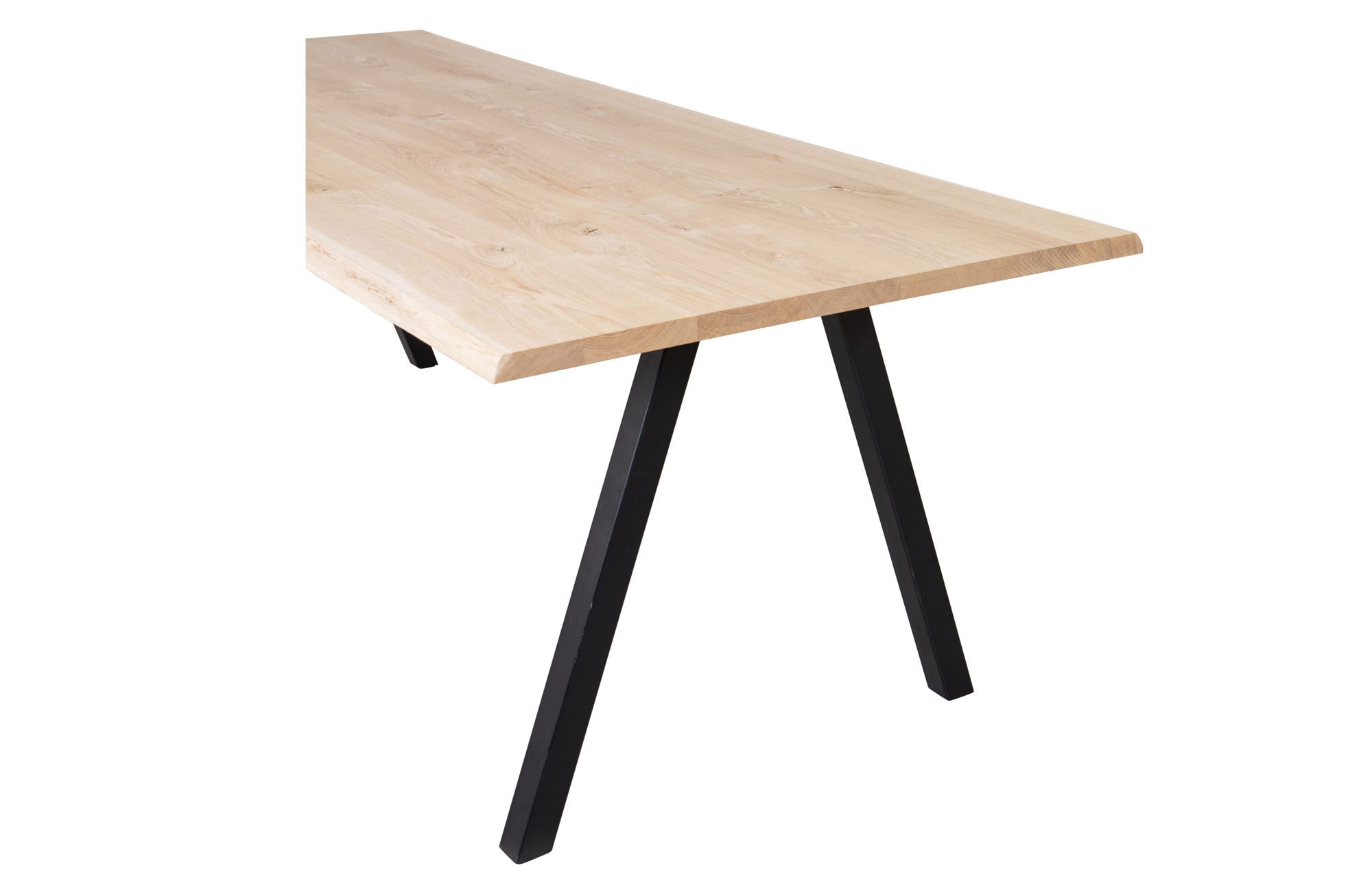 WOOOD tafel Tablo boomstam eiken 160x90 [fsc] Tablo Tafel  Boomstam Eiken 160x90 [fsc] - 2-standen poot vierkant