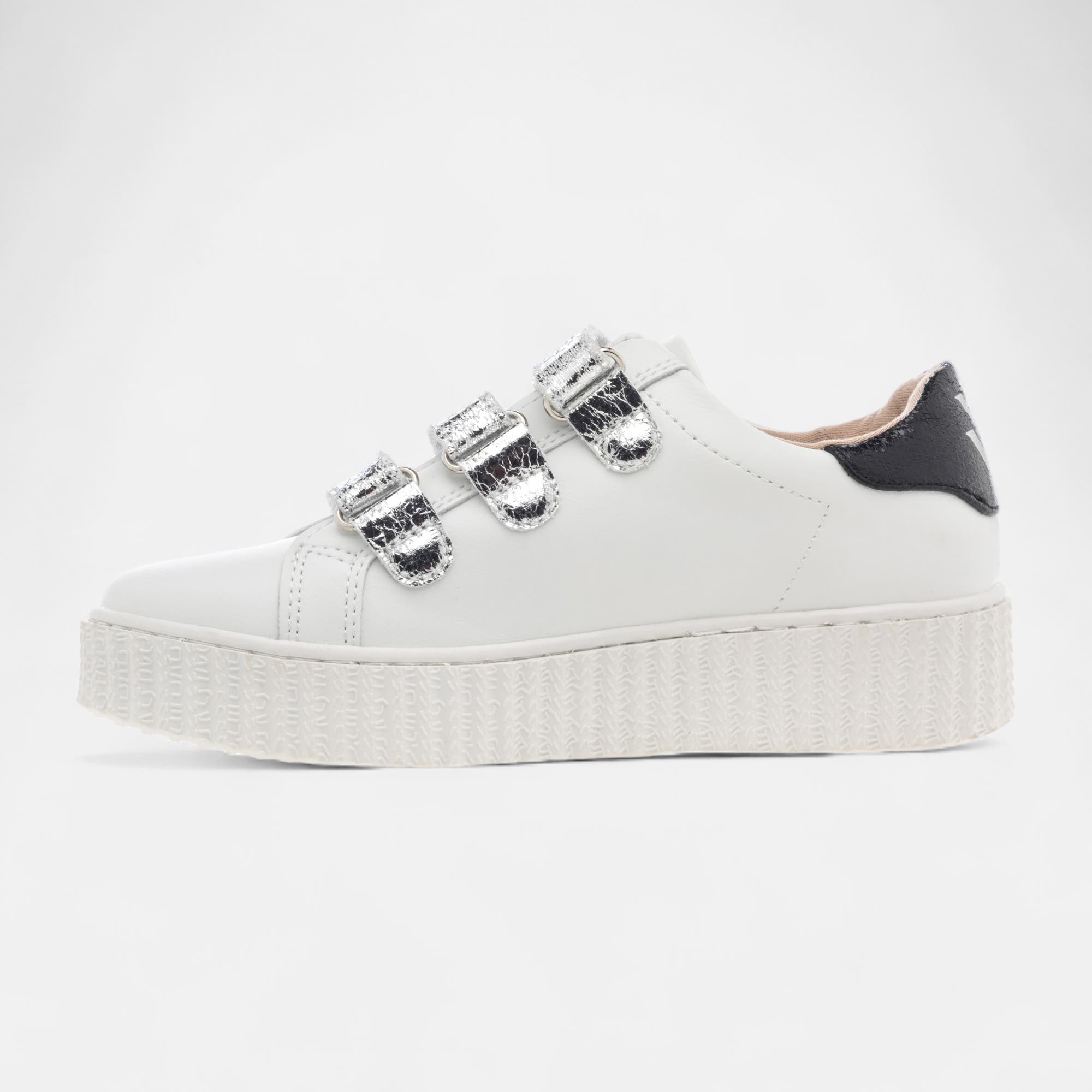 Baskets basses Fille argent