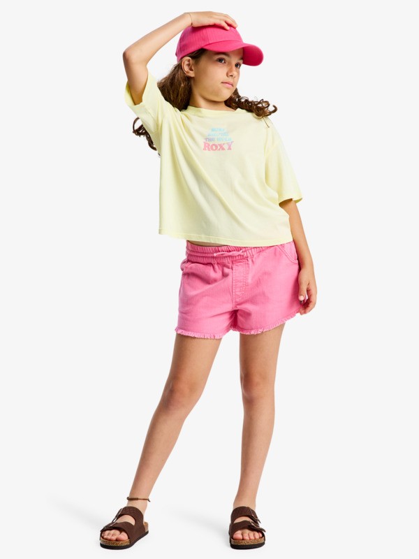 Scenic Route Short à taille élastique Rose Filles 4-16 ans