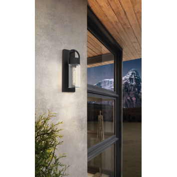 Eglo solar wandlamp Carraro zwart