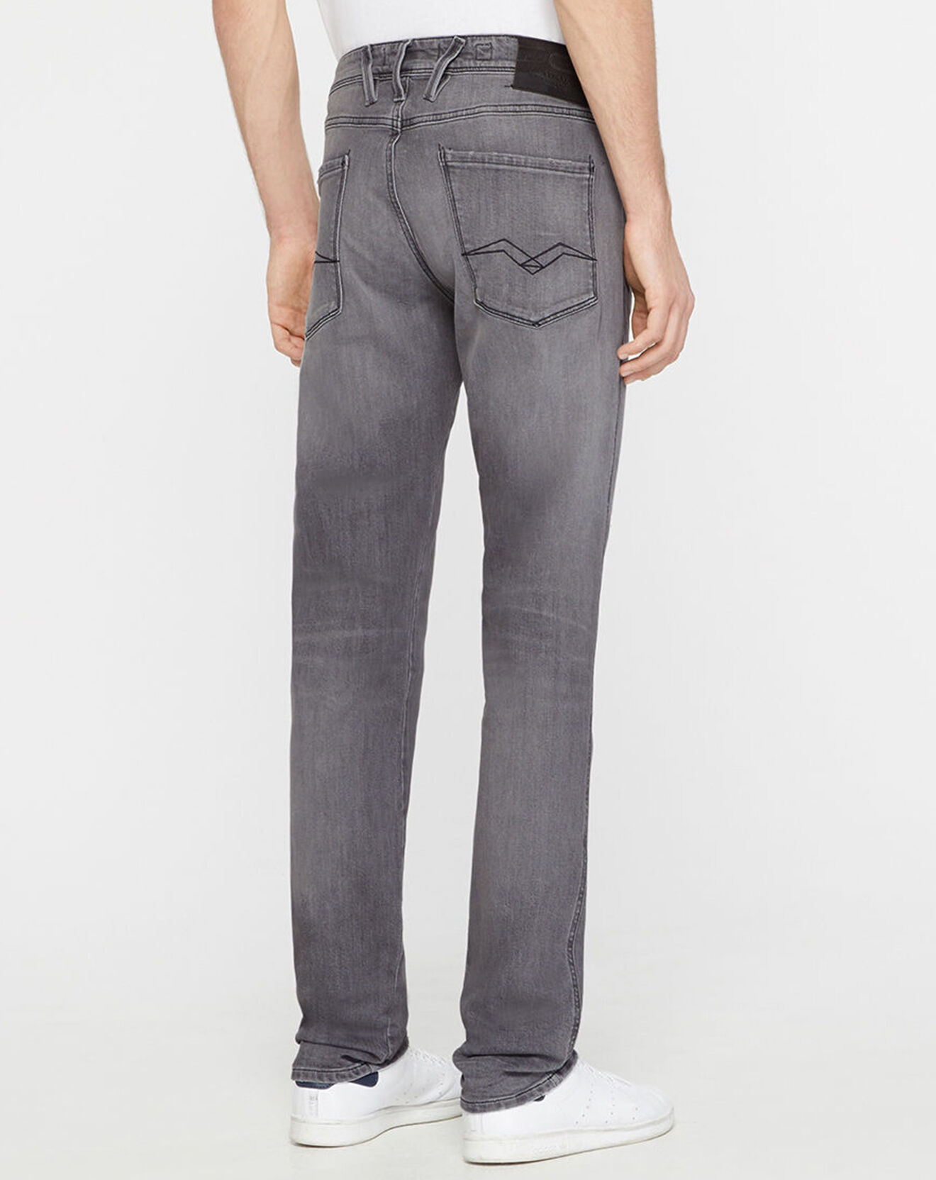 Replay Jean Slim en Coton Bio aged anbass 10y des gris
