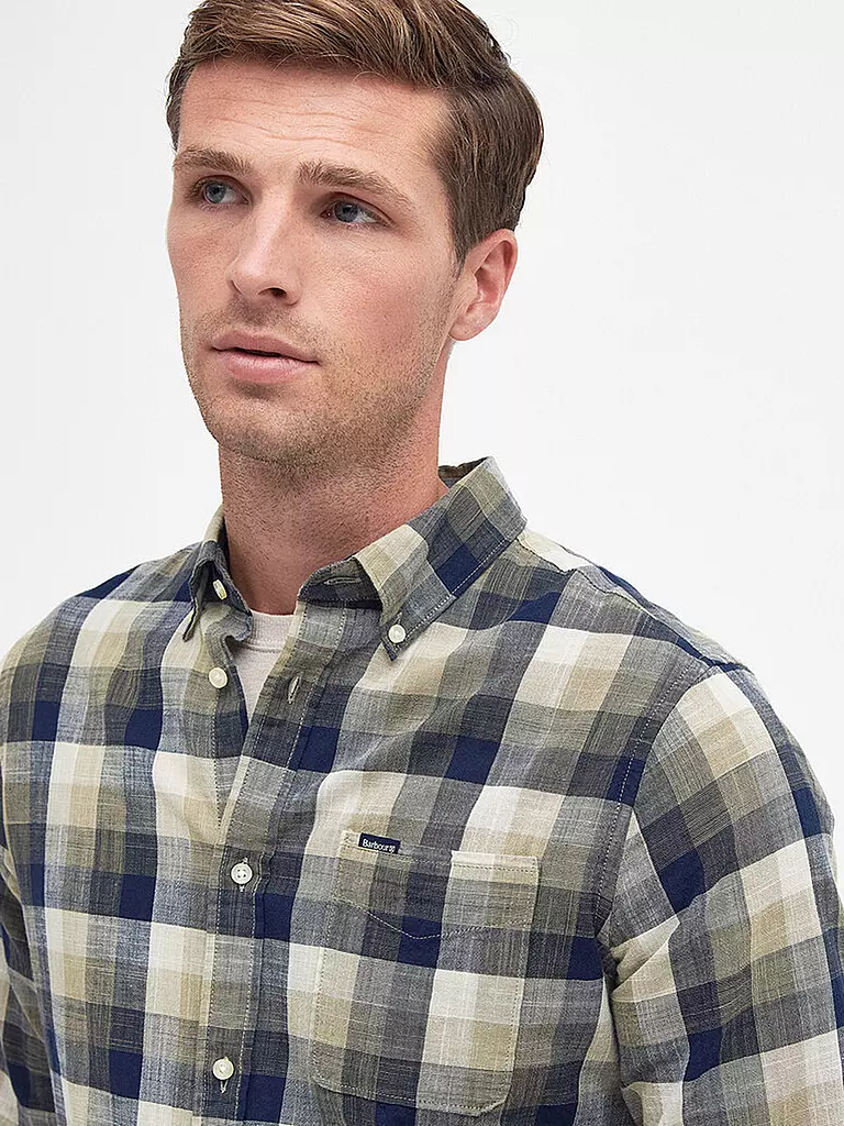 BARBOUR Hemd Tailord Fit HILLROAD gelb