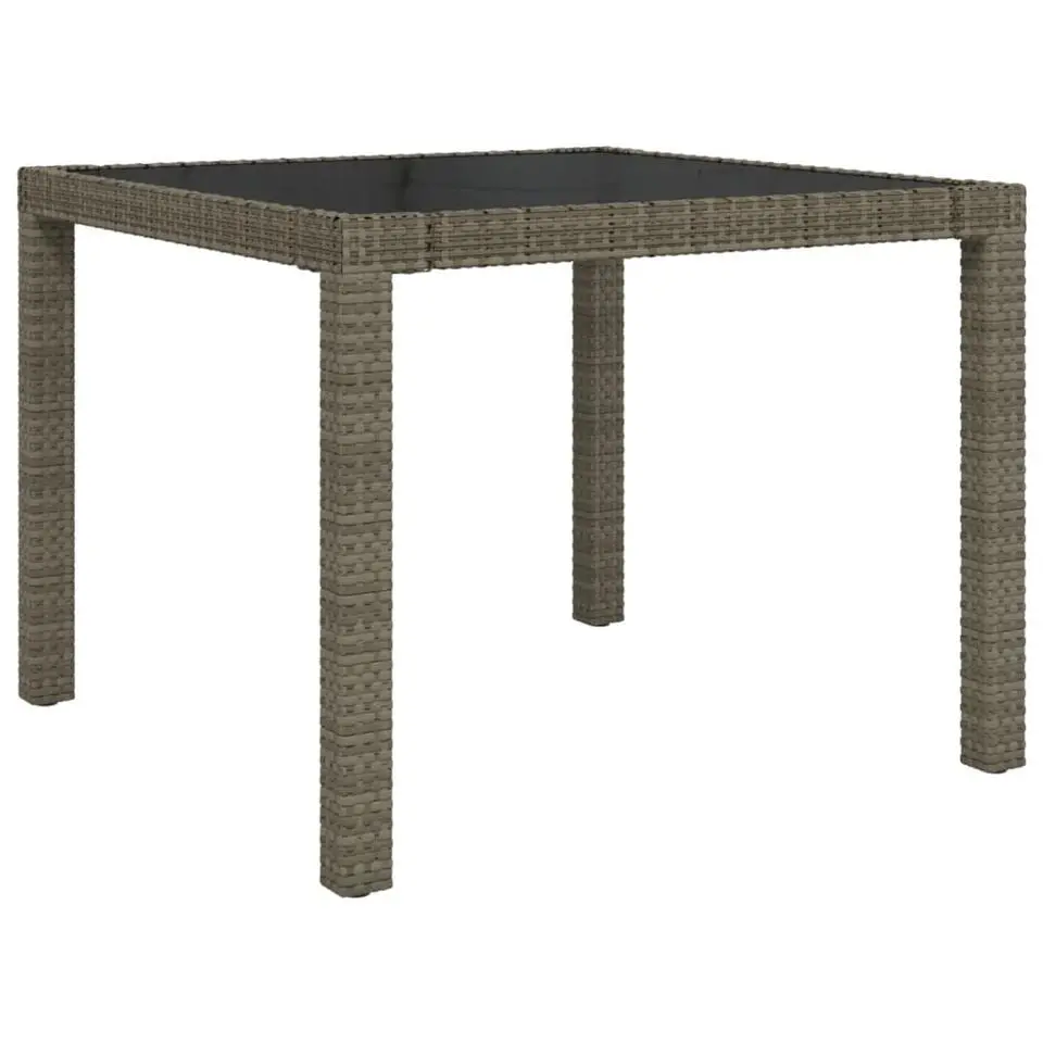 vidaXL - Tuinset - Grijs - Poly rattan - 3 stuks - Met kussens