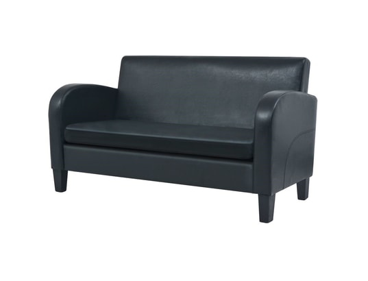 VIDAXL - Canapé à 2 places cuir synthétique noir