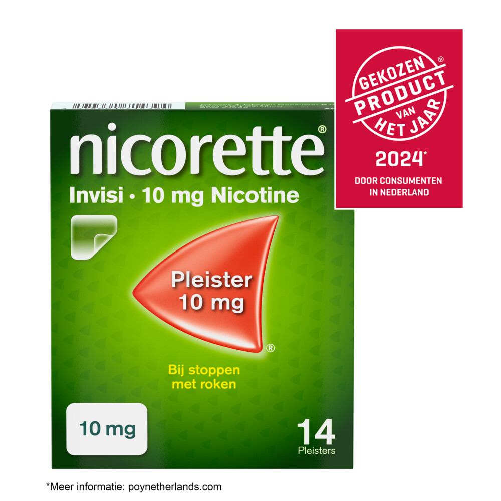 Nicorette Invisi 10 mg Nicotine Pleister 14 stuks