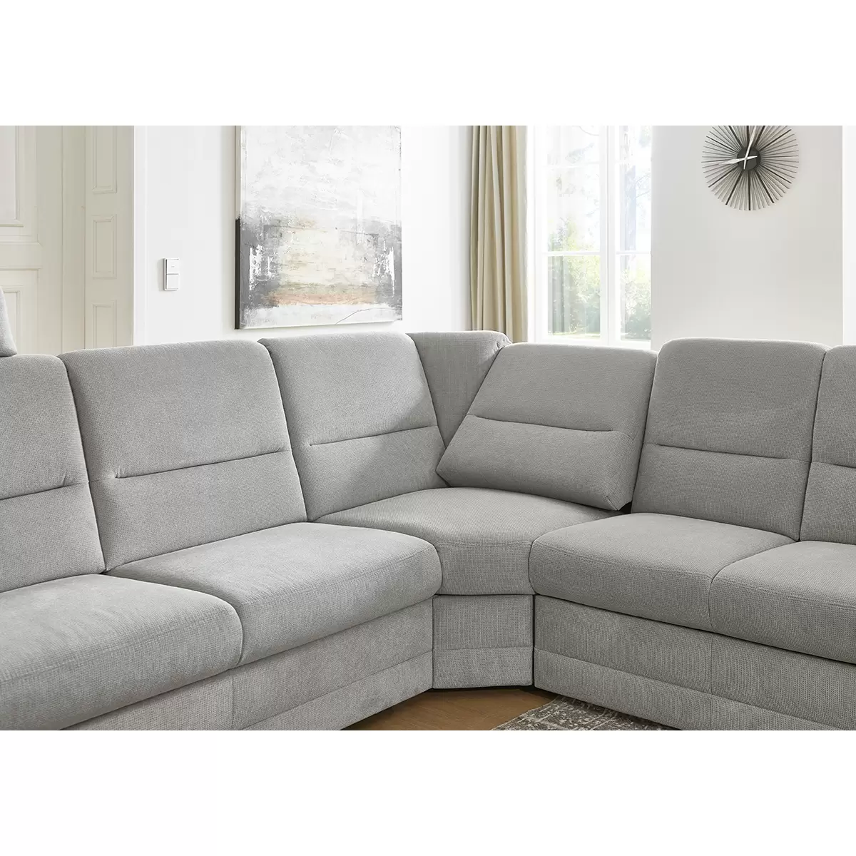 Ecksofa Queenline 118 x 200 Silber
