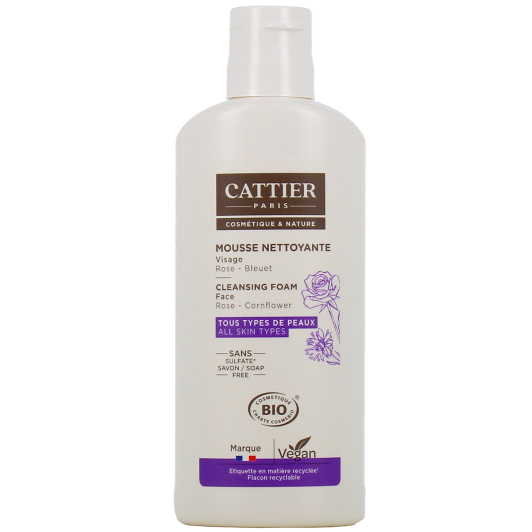 Cattier mousse nettoyante visage - Tous types de peau