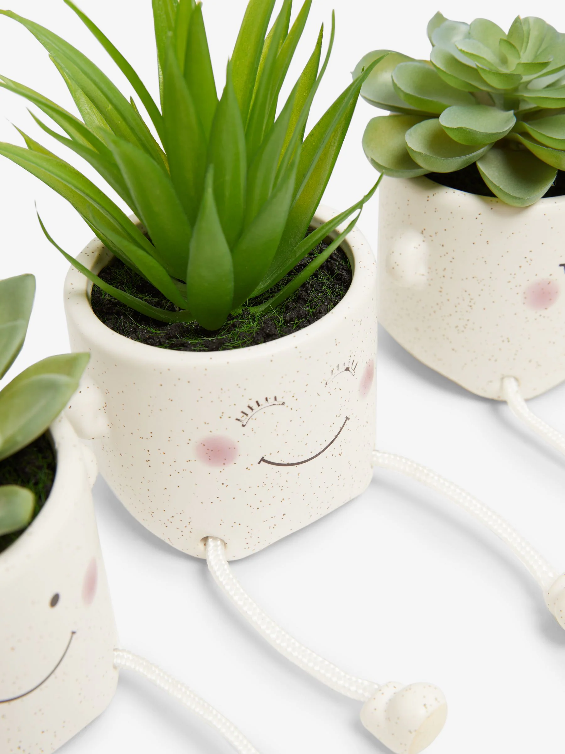 Set van 3 dangly kunstvetplantjes