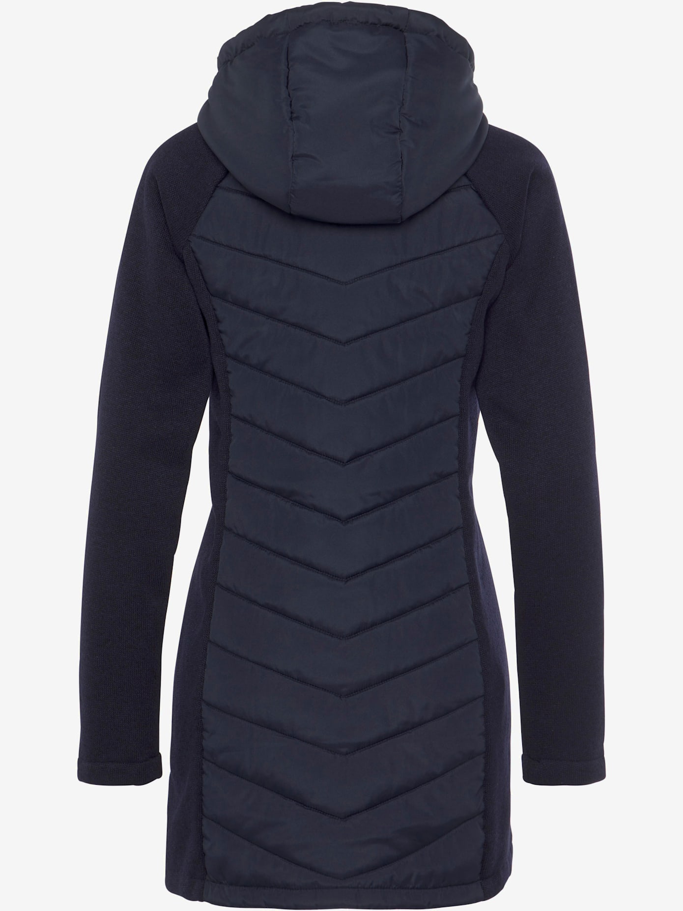 Doudoune manteau matelassé avec tricot polaire doux aux manches
