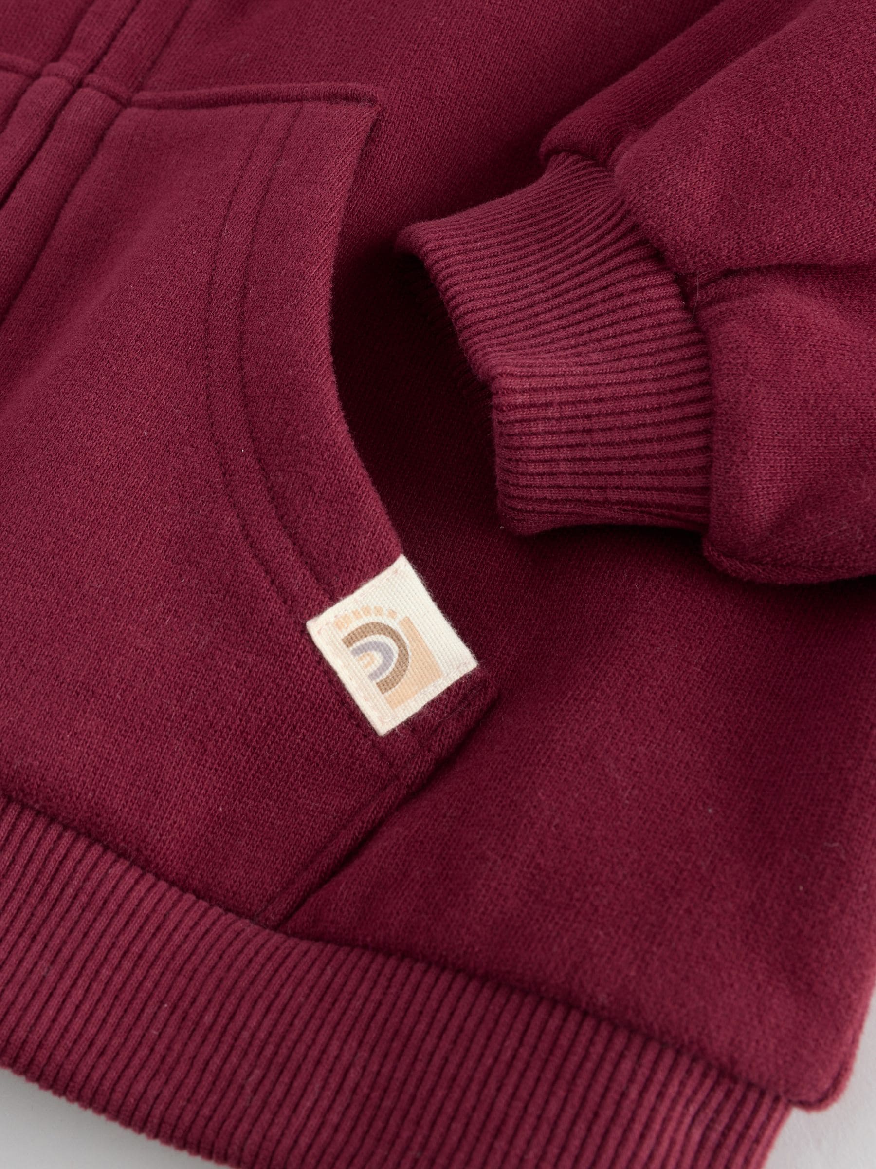 Bordeauxrood - Hoodie met ritssluiting (3 mnd-7 jr)