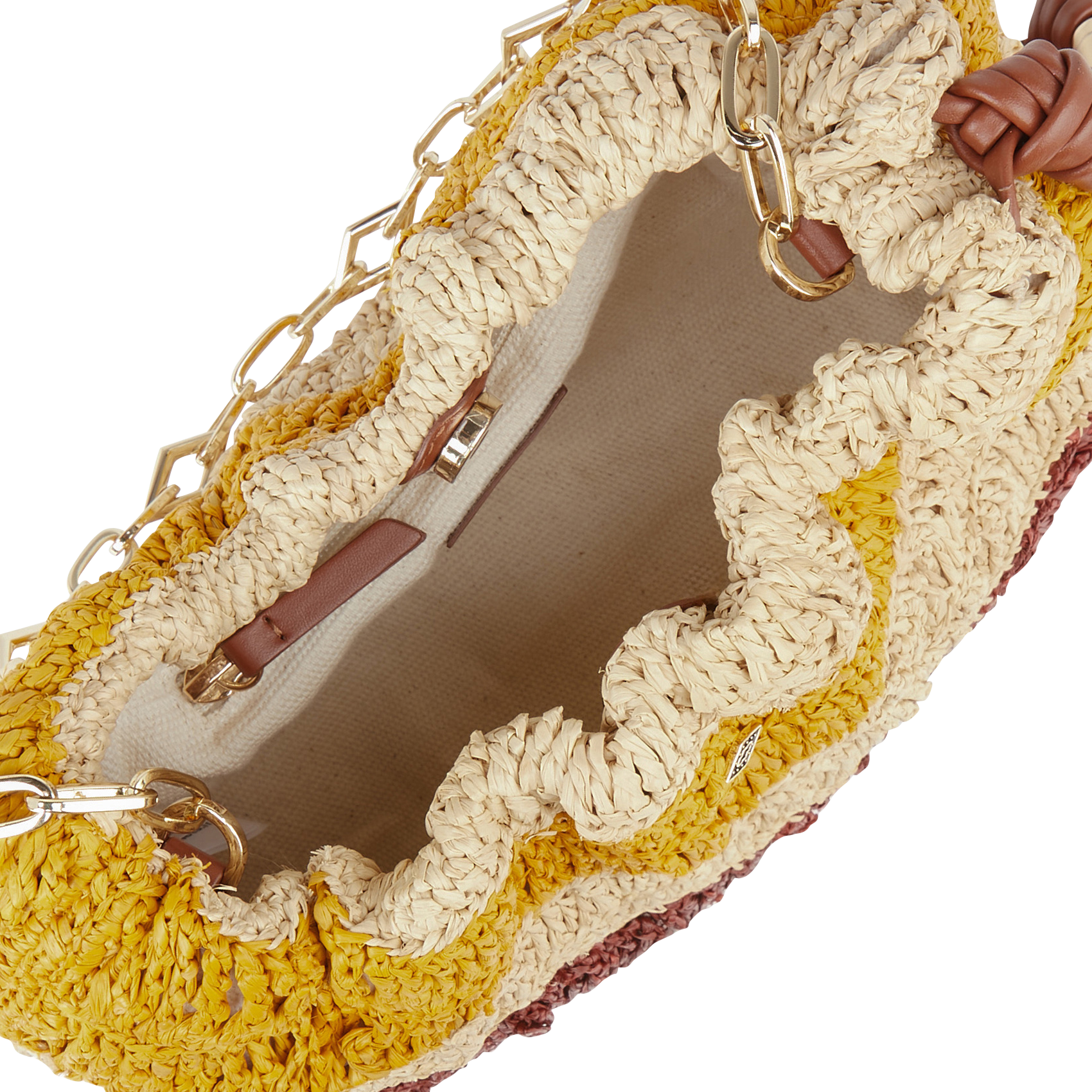 JUNE - Sac en raphia à rayures | Multicolore
