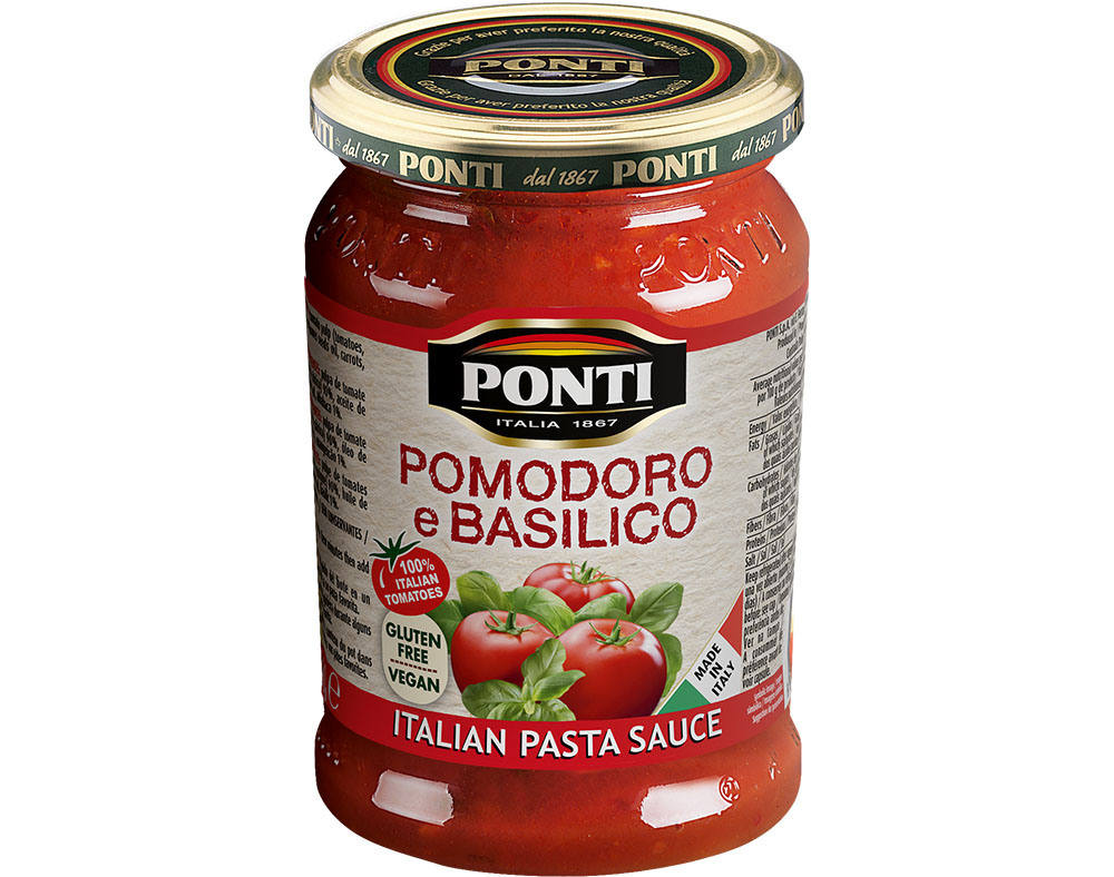 MOLHO PONTI TOMATE E BASÍLICO 280G