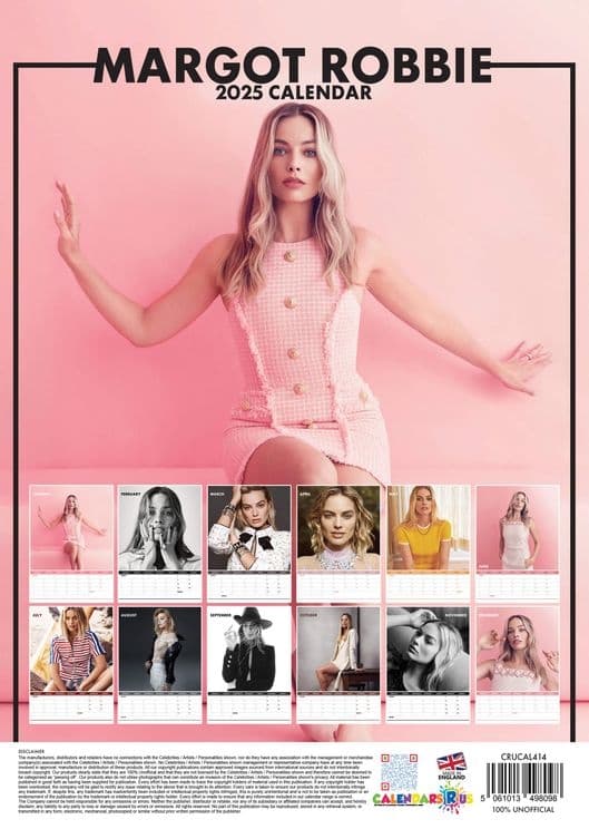 Margot Robbie 2025 Calendar
