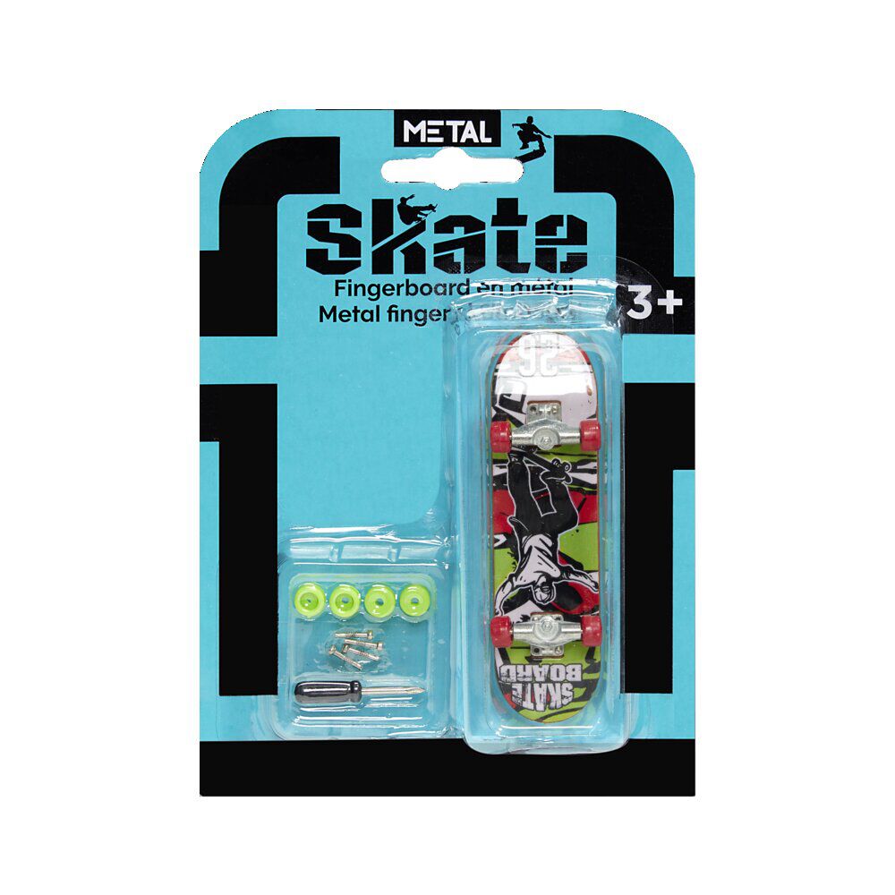 Mini skateboard à doigts L12,5cm (6 modèles)
