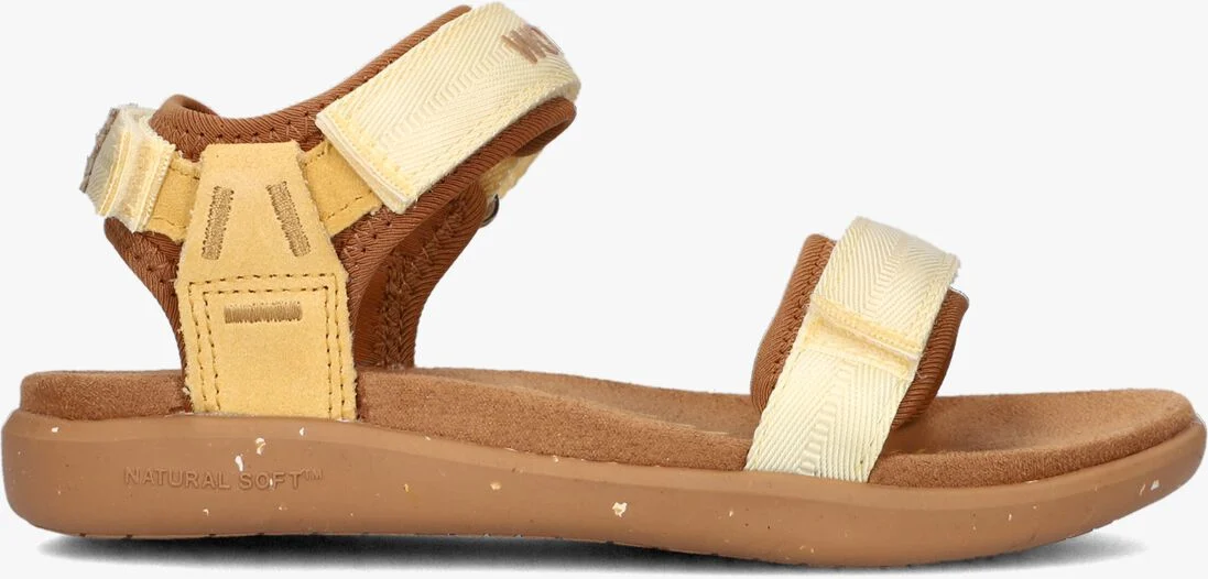 WODEN gele woden sandalen cirkeline