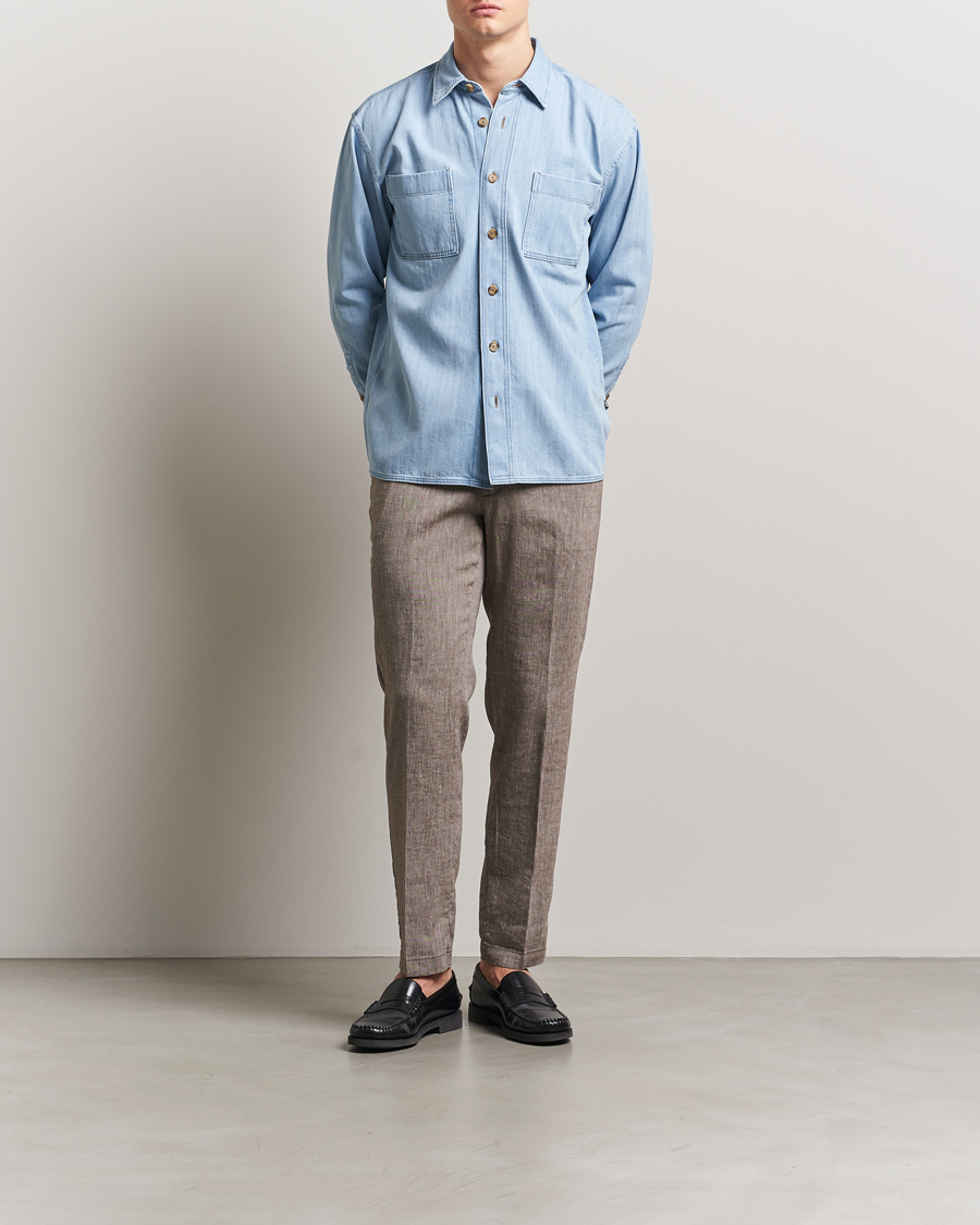 BOSS BLACK Cory Denim Overshirt Light Blue