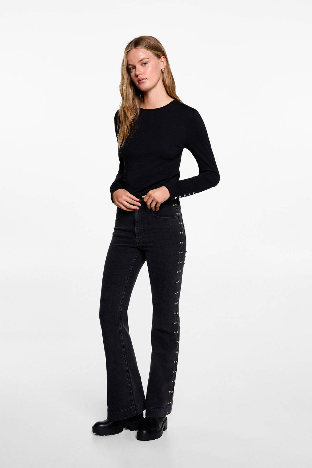 MANGO TEEN longsleeve zwart