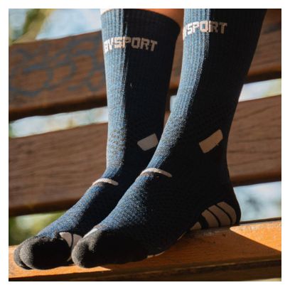 Chaussettes BV Sport Trail Ultra High Bleu/Gris