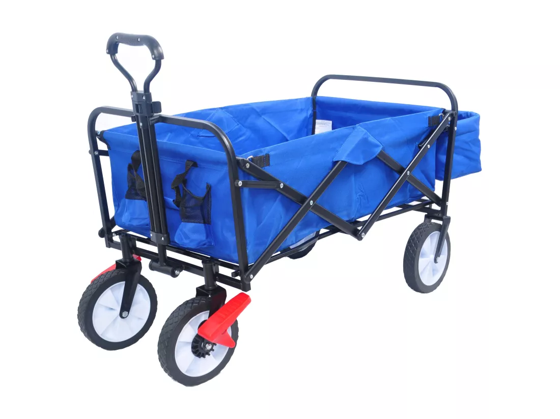 Chariot pliable en tissu,d108cm×w52cm,rouge