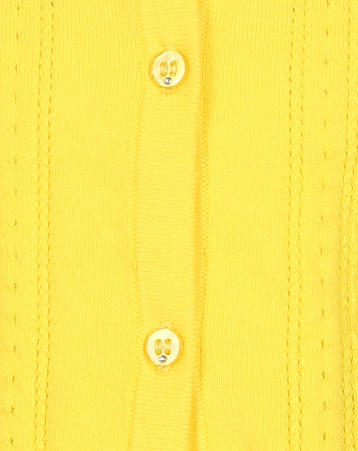 Strickjacke TRIKOT mit Saum in gelb