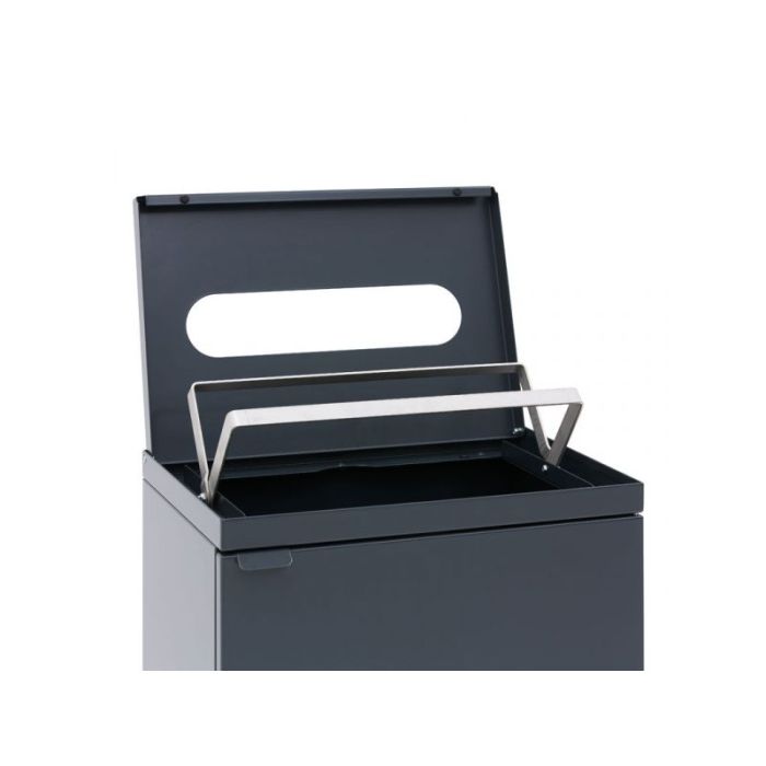 Afvalbak met Papieropening 95 liter Bica 855 Antraciet Model VB195428 (8713631195428)