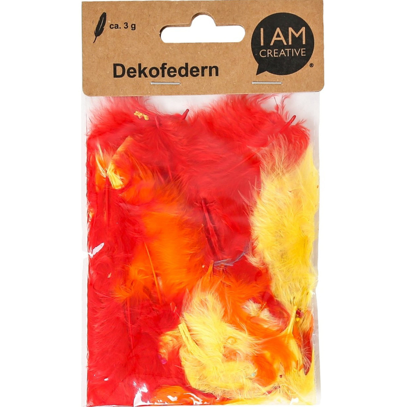 I AM CREATIVE Dekofedern, Mix 1, 3 Gramm, 5 - 8 cm, assortiert