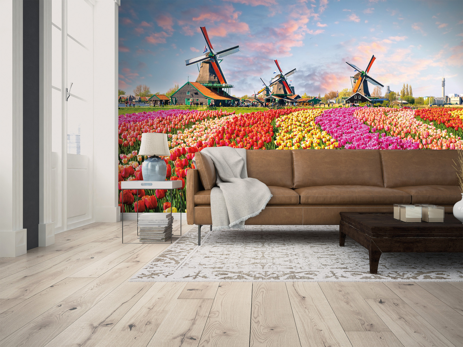 Fototapete DESIGNWALLS - bunt-braun - Blumenmeer - 2,55 Meter