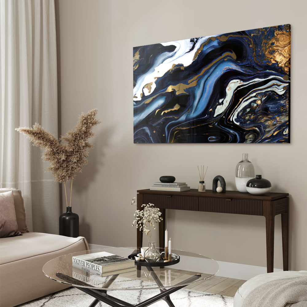 Walljar acrylglas schilderij - Blue Lagoon Acrylglas schilderij - 60 x 90 cm