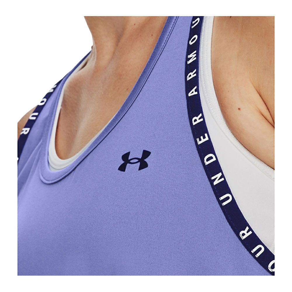Under Armour UA KNOCKOUT - Débardeur Femme baja blue/sonar blue/sonar blue