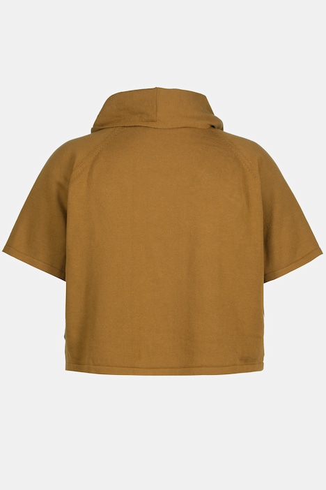 Pullover, Schalkragen, Halbarm, Biobaumwolle