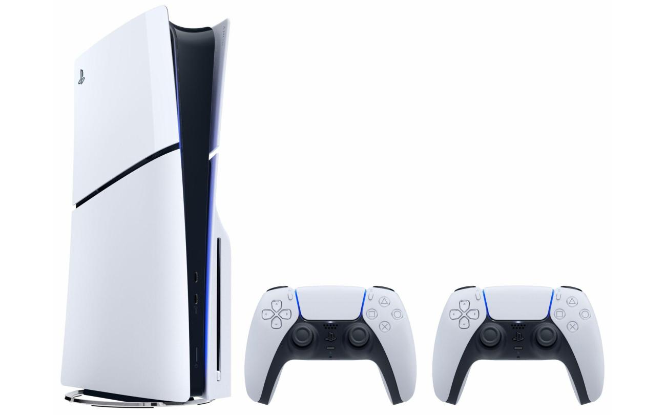 PS5 1TB Slim White Console met 2 DualSense Control