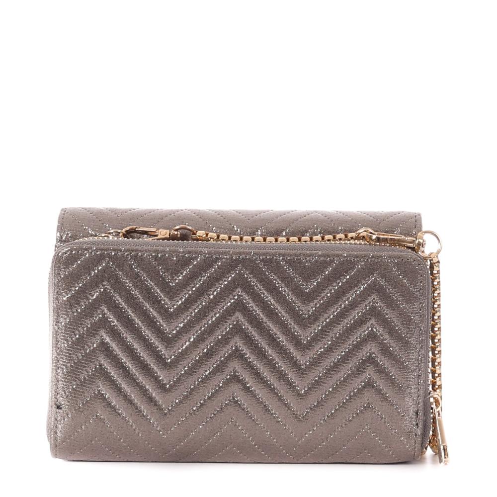 Stella Green Sac à Bandoulière Gris Métallique Femme Stella Green Chevron