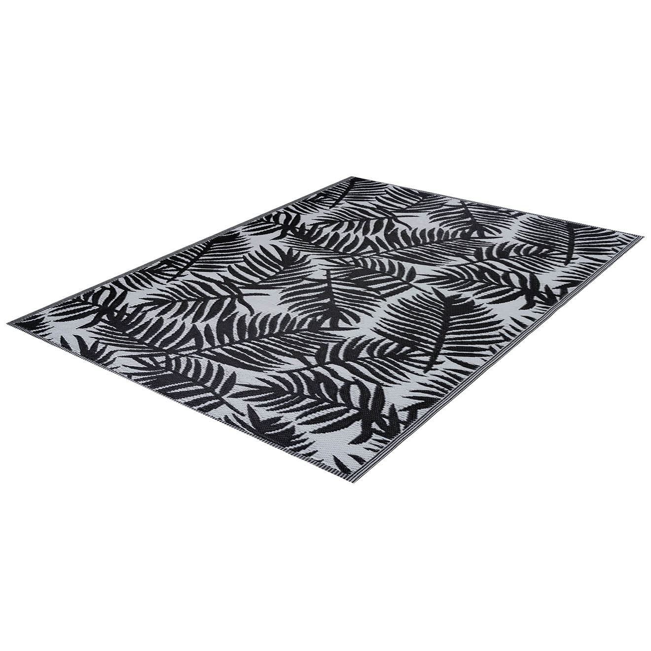 Nazar Rugs Tapis Scoobi recto/verso extérieur & intérieur noir - 150x220 cm