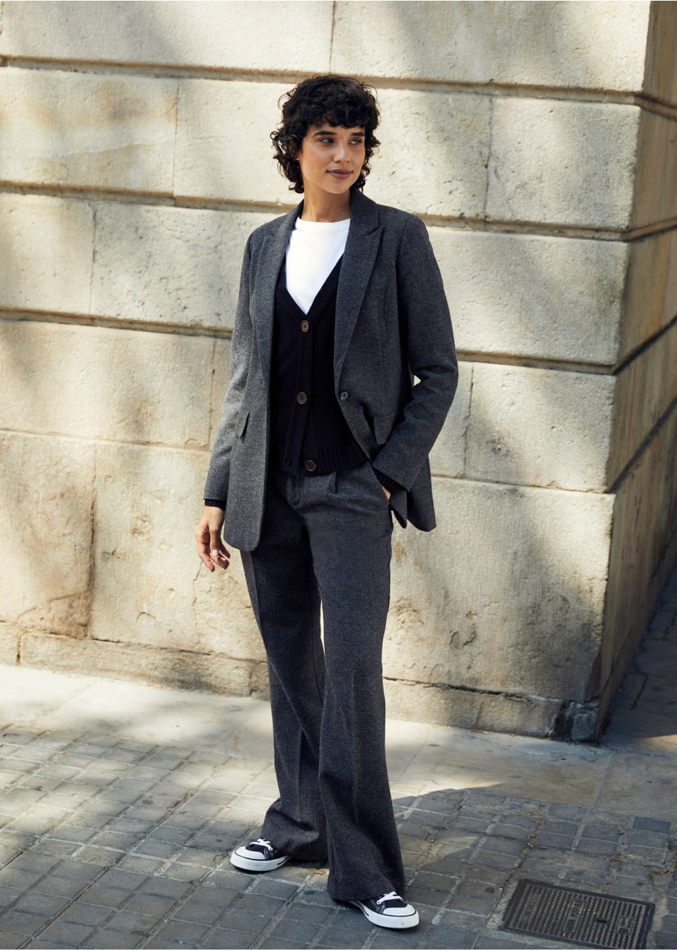 Pantalon à jambes larges