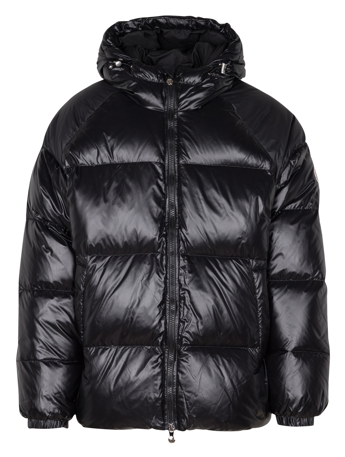 STEN - Doudoune ample col montant en fibres recyclées | Noir