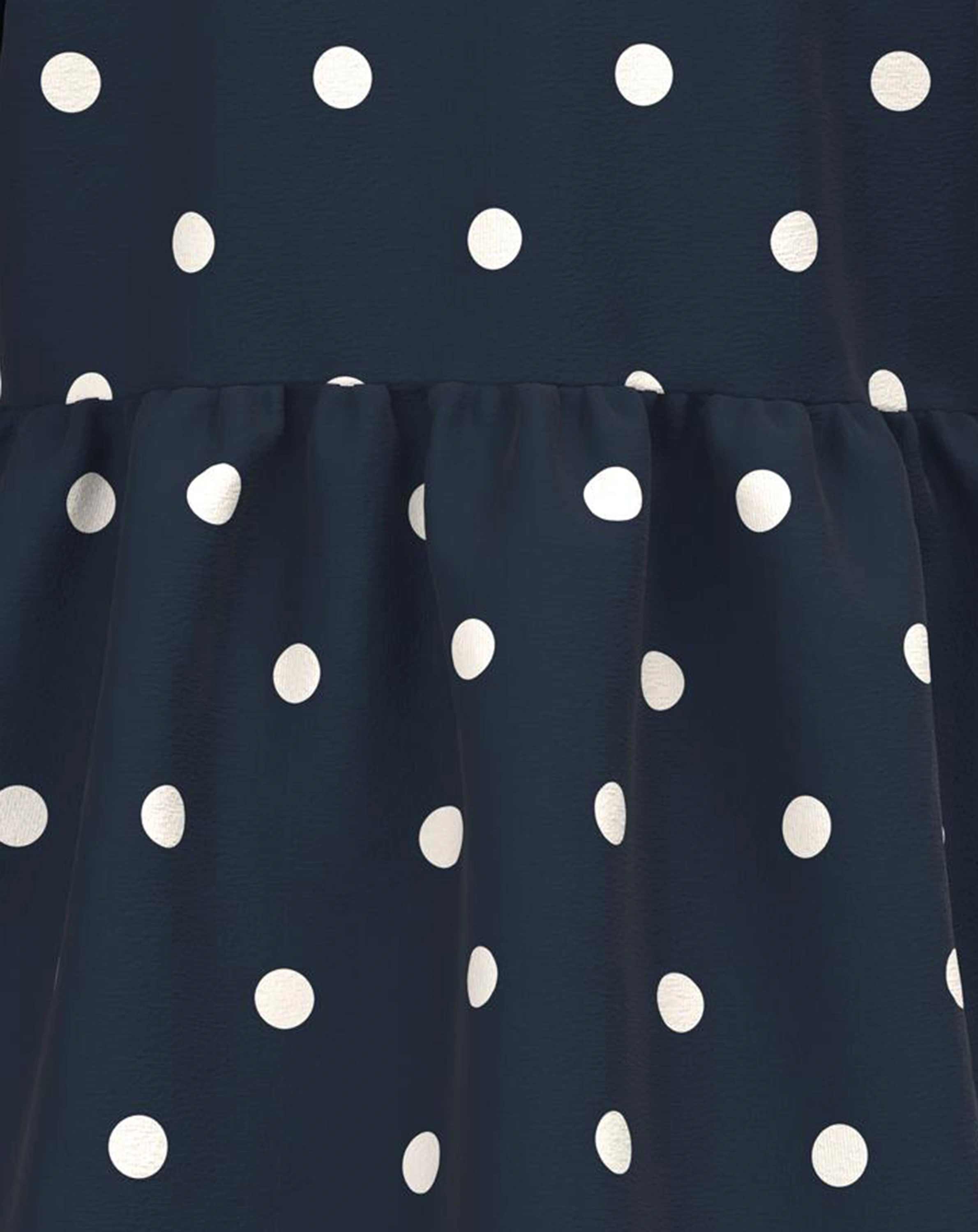 Kurzarmkleid NMFFANN gepunktet in dark sapphire