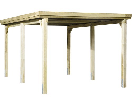 Enkele carport weka 617 maat 1 zonder dakbedekking 322x512 cm drukgeïmpregneerd