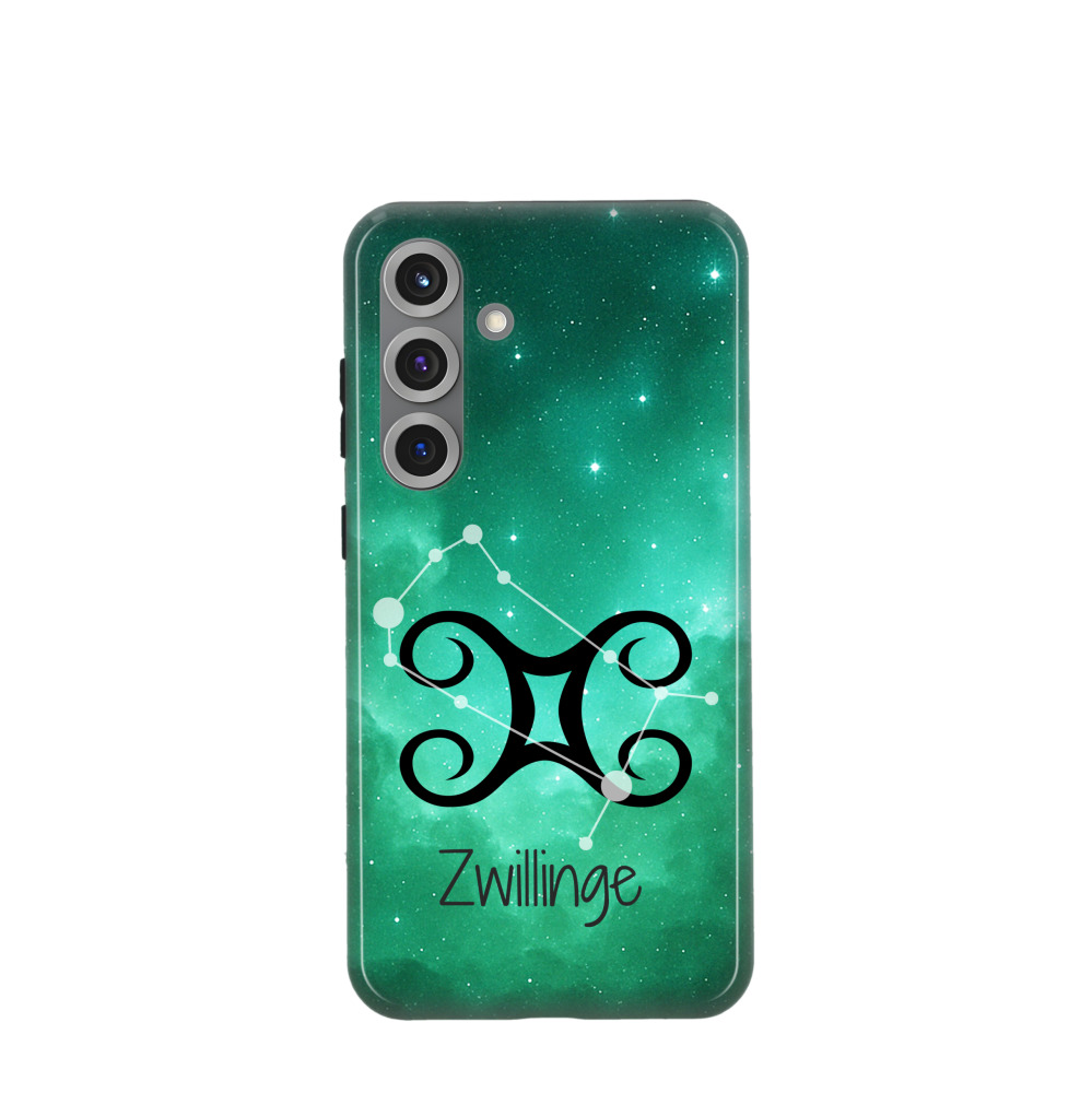 Samsung Galaxy S25 Plus Hybrid (Kunststoff / Gummi) Hülle Zwillinge 2 - Grün